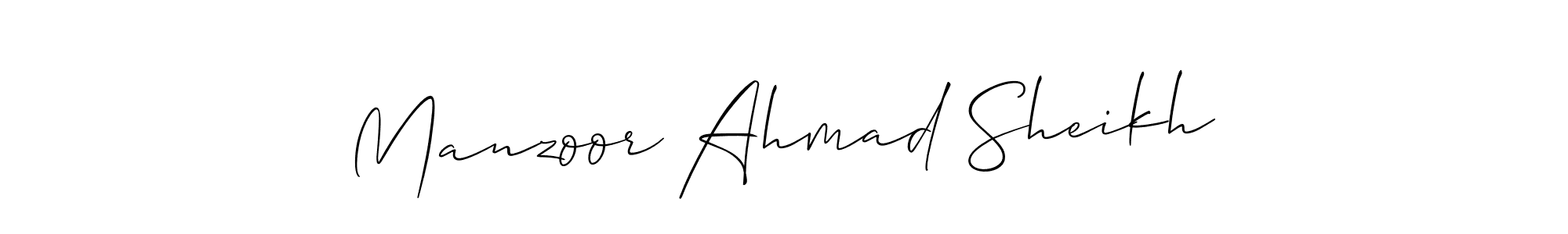 It looks lik you need a new signature style for name Manzoor Ahmad Sheikh. Design unique handwritten (Allison_Script) signature with our free signature maker in just a few clicks. Manzoor Ahmad Sheikh signature style 2 images and pictures png