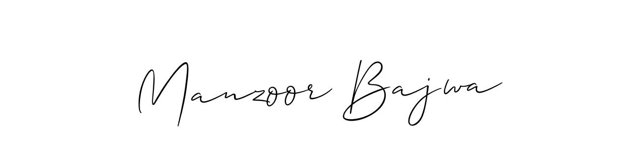 How to make Manzoor Bajwa signature? Allison_Script is a professional autograph style. Create handwritten signature for Manzoor Bajwa name. Manzoor Bajwa signature style 2 images and pictures png