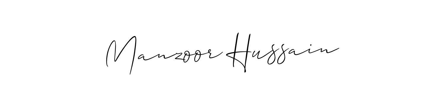 You should practise on your own different ways (Allison_Script) to write your name (Manzoor Hussain) in signature. don't let someone else do it for you. Manzoor Hussain signature style 2 images and pictures png