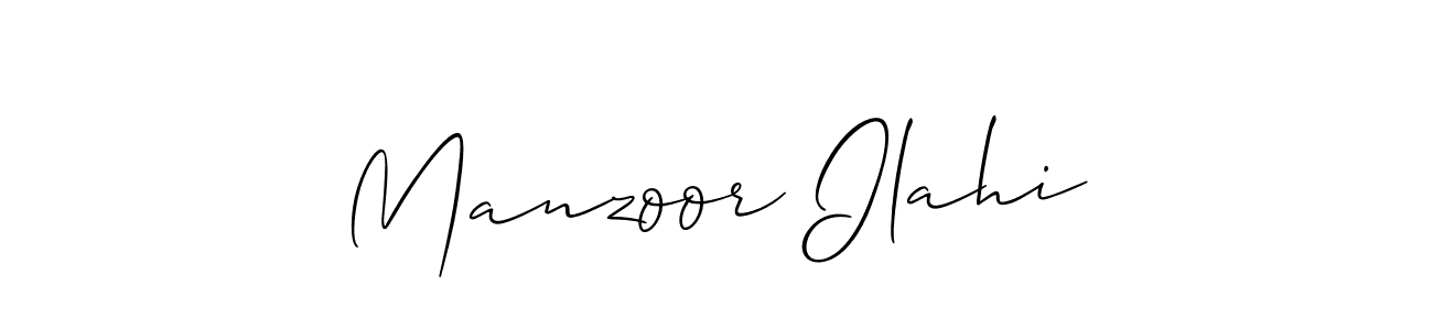 How to Draw Manzoor Ilahi signature style? Allison_Script is a latest design signature styles for name Manzoor Ilahi. Manzoor Ilahi signature style 2 images and pictures png