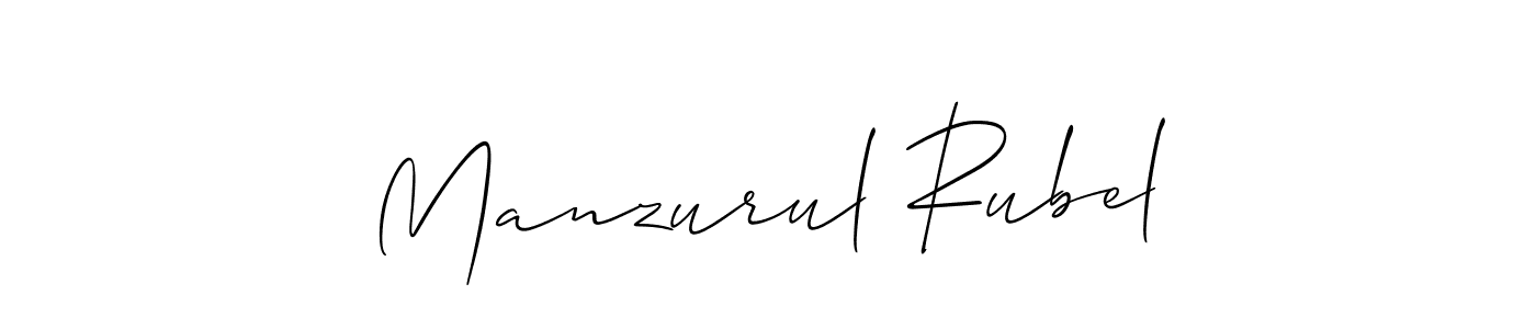 Create a beautiful signature design for name Manzurul Rubel. With this signature (Allison_Script) fonts, you can make a handwritten signature for free. Manzurul Rubel signature style 2 images and pictures png