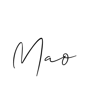 Make a beautiful signature design for name Mao. With this signature (Allison_Script) style, you can create a handwritten signature for free. Mao signature style 2 images and pictures png