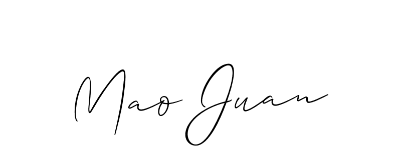 How to make Mao Juan signature? Allison_Script is a professional autograph style. Create handwritten signature for Mao Juan name. Mao Juan signature style 2 images and pictures png