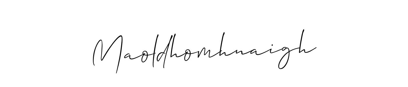 Also we have Maoldhomhnaigh name is the best signature style. Create professional handwritten signature collection using Allison_Script autograph style. Maoldhomhnaigh signature style 2 images and pictures png