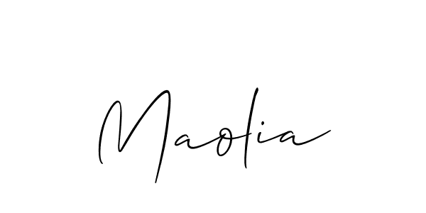 Design your own signature with our free online signature maker. With this signature software, you can create a handwritten (Allison_Script) signature for name Maolia. Maolia signature style 2 images and pictures png