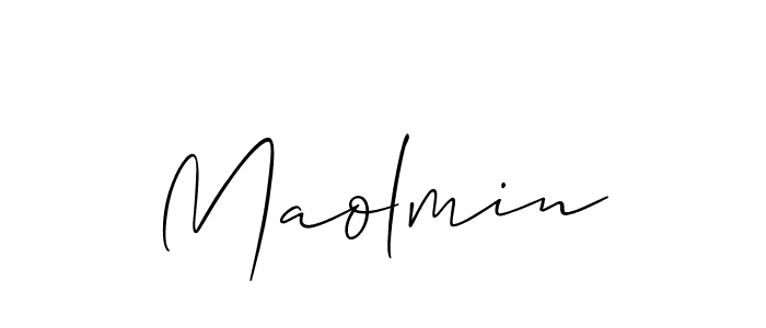 Design your own signature with our free online signature maker. With this signature software, you can create a handwritten (Allison_Script) signature for name Maolmin. Maolmin signature style 2 images and pictures png