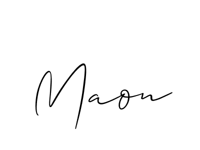 Create a beautiful signature design for name Maon. With this signature (Allison_Script) fonts, you can make a handwritten signature for free. Maon signature style 2 images and pictures png