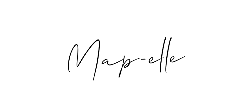 Make a beautiful signature design for name Map-elle. With this signature (Allison_Script) style, you can create a handwritten signature for free. Map-elle signature style 2 images and pictures png