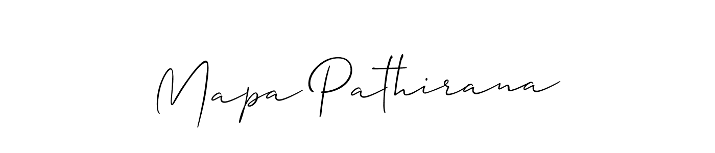 How to make Mapa Pathirana signature? Allison_Script is a professional autograph style. Create handwritten signature for Mapa Pathirana name. Mapa Pathirana signature style 2 images and pictures png