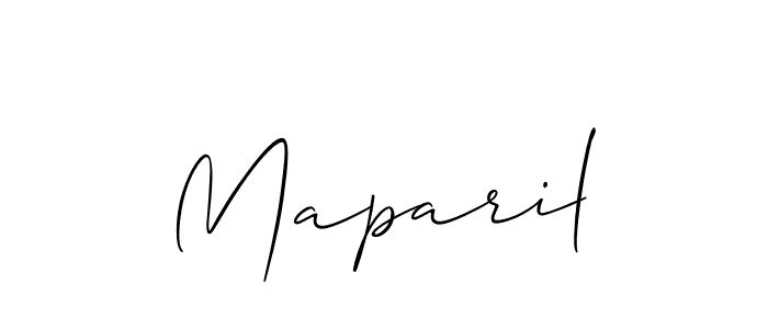 Create a beautiful signature design for name Maparil. With this signature (Allison_Script) fonts, you can make a handwritten signature for free. Maparil signature style 2 images and pictures png