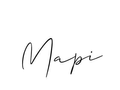 The best way (Allison_Script) to make a short signature is to pick only two or three words in your name. The name Mapi include a total of six letters. For converting this name. Mapi signature style 2 images and pictures png