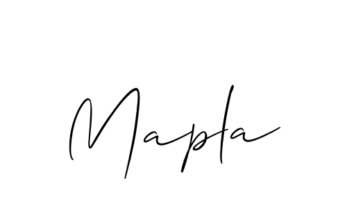 Design your own signature with our free online signature maker. With this signature software, you can create a handwritten (Allison_Script) signature for name Mapla. Mapla signature style 2 images and pictures png