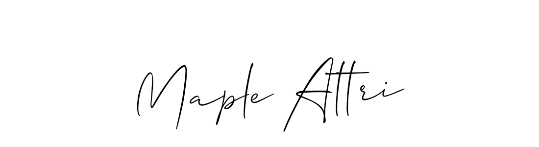 It looks lik you need a new signature style for name Maple Attri. Design unique handwritten (Allison_Script) signature with our free signature maker in just a few clicks. Maple Attri signature style 2 images and pictures png