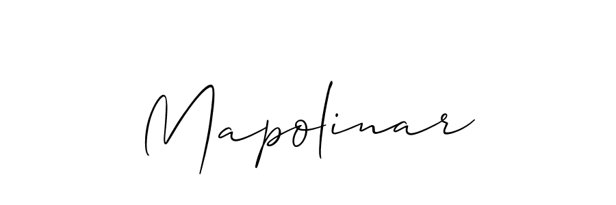 Create a beautiful signature design for name Mapolinar. With this signature (Allison_Script) fonts, you can make a handwritten signature for free. Mapolinar signature style 2 images and pictures png
