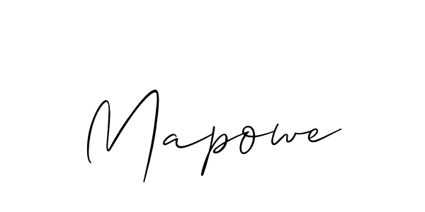 Create a beautiful signature design for name Mapowe. With this signature (Allison_Script) fonts, you can make a handwritten signature for free. Mapowe signature style 2 images and pictures png