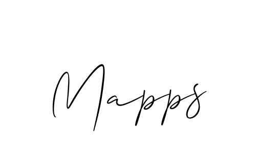 Design your own signature with our free online signature maker. With this signature software, you can create a handwritten (Allison_Script) signature for name Mapps. Mapps signature style 2 images and pictures png