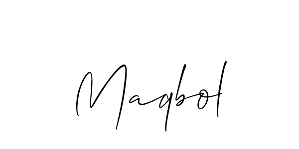 Use a signature maker to create a handwritten signature online. With this signature software, you can design (Allison_Script) your own signature for name Maqbol. Maqbol signature style 2 images and pictures png