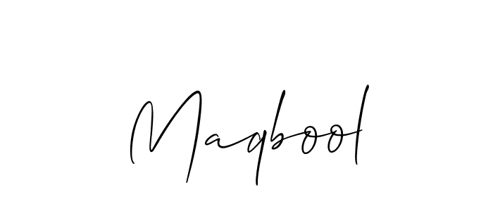 Similarly Allison_Script is the best handwritten signature design. Signature creator online .You can use it as an online autograph creator for name Maqbool. Maqbool signature style 2 images and pictures png
