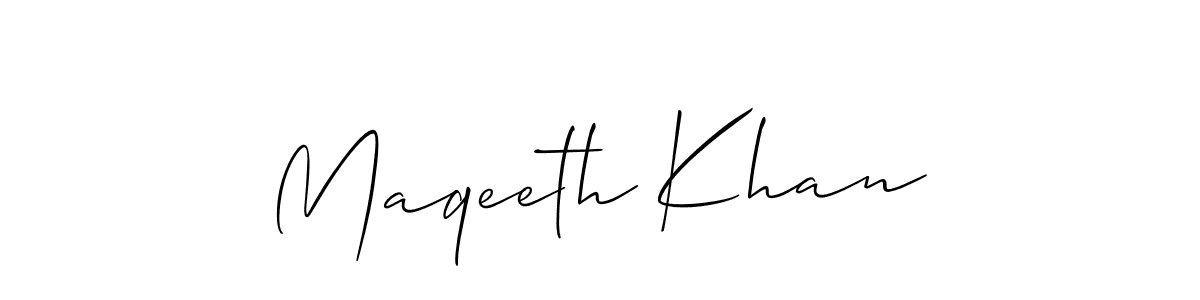 Create a beautiful signature design for name Maqeeth Khan. With this signature (Allison_Script) fonts, you can make a handwritten signature for free. Maqeeth Khan signature style 2 images and pictures png