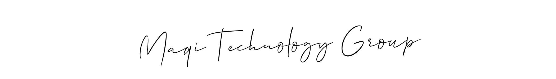 Maqi Technology Group stylish signature style. Best Handwritten Sign (Allison_Script) for my name. Handwritten Signature Collection Ideas for my name Maqi Technology Group. Maqi Technology Group signature style 2 images and pictures png