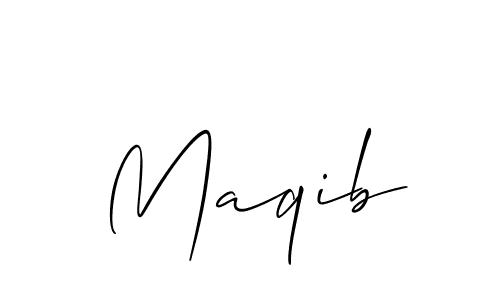 You should practise on your own different ways (Allison_Script) to write your name (Maqib) in signature. don't let someone else do it for you. Maqib signature style 2 images and pictures png