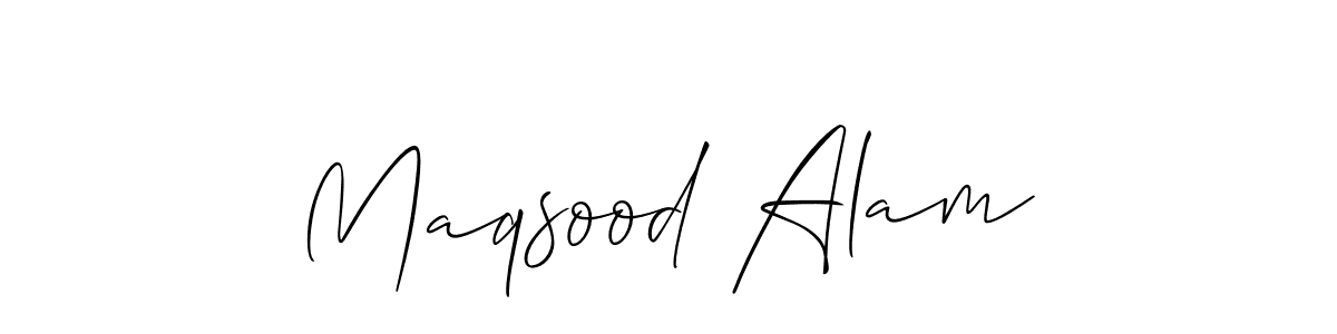 How to make Maqsood Alam name signature. Use Allison_Script style for creating short signs online. This is the latest handwritten sign. Maqsood Alam signature style 2 images and pictures png