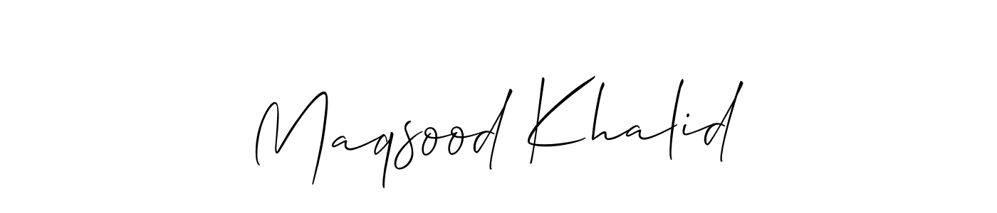 How to Draw Maqsood Khalid signature style? Allison_Script is a latest design signature styles for name Maqsood Khalid. Maqsood Khalid signature style 2 images and pictures png