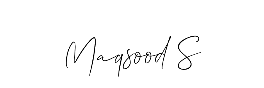 Make a short Maqsood S signature style. Manage your documents anywhere anytime using Allison_Script. Create and add eSignatures, submit forms, share and send files easily. Maqsood S signature style 2 images and pictures png