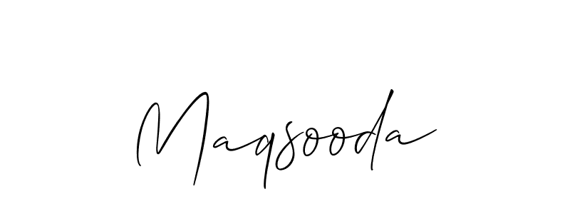 Also we have Maqsooda name is the best signature style. Create professional handwritten signature collection using Allison_Script autograph style. Maqsooda signature style 2 images and pictures png