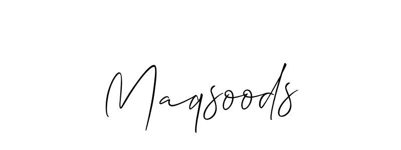 Make a beautiful signature design for name Maqsoods. Use this online signature maker to create a handwritten signature for free. Maqsoods signature style 2 images and pictures png