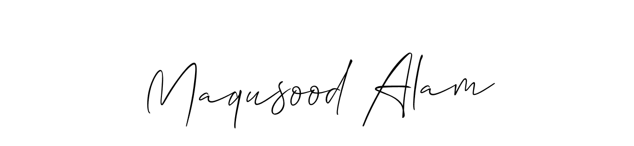 Use a signature maker to create a handwritten signature online. With this signature software, you can design (Allison_Script) your own signature for name Maqusood Alam. Maqusood Alam signature style 2 images and pictures png