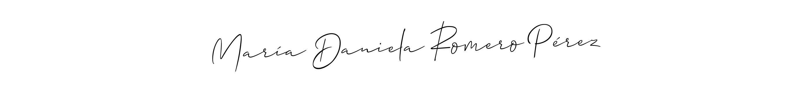 María Daniela Romero Pérez stylish signature style. Best Handwritten Sign (Allison_Script) for my name. Handwritten Signature Collection Ideas for my name María Daniela Romero Pérez. María Daniela Romero Pérez signature style 2 images and pictures png