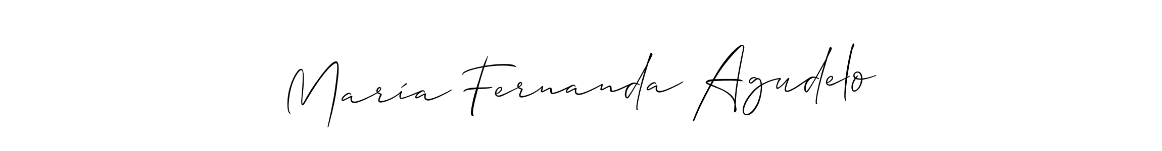 Also You can easily find your signature by using the search form. We will create María Fernanda Agudelo name handwritten signature images for you free of cost using Allison_Script sign style. María Fernanda Agudelo signature style 2 images and pictures png