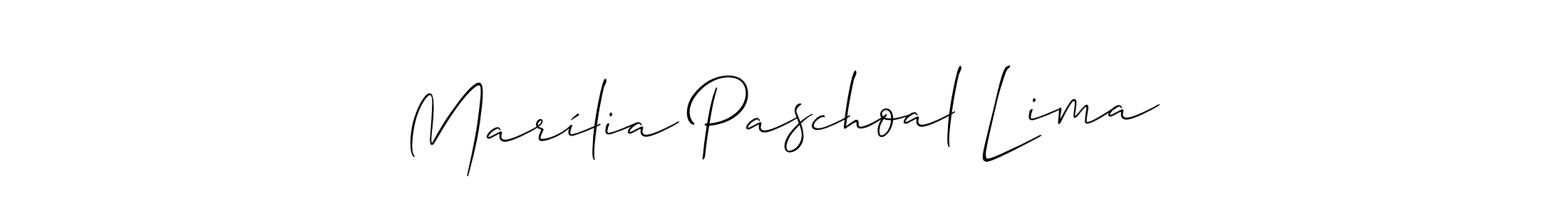 if you are searching for the best signature style for your name Marília Paschoal Lima. so please give up your signature search. here we have designed multiple signature styles  using Allison_Script. Marília Paschoal Lima signature style 2 images and pictures png