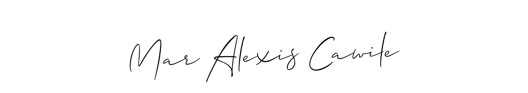 It looks lik you need a new signature style for name Mar Alexis Cawile. Design unique handwritten (Allison_Script) signature with our free signature maker in just a few clicks. Mar Alexis Cawile signature style 2 images and pictures png