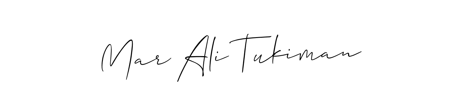 How to make Mar Ali Tukiman name signature. Use Allison_Script style for creating short signs online. This is the latest handwritten sign. Mar Ali Tukiman signature style 2 images and pictures png