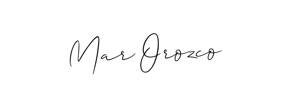 Use a signature maker to create a handwritten signature online. With this signature software, you can design (Allison_Script) your own signature for name Mar Orozco. Mar Orozco signature style 2 images and pictures png