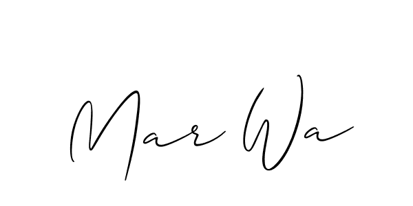 Similarly Allison_Script is the best handwritten signature design. Signature creator online .You can use it as an online autograph creator for name Mar Wa. Mar Wa signature style 2 images and pictures png
