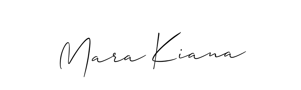 It looks lik you need a new signature style for name Mara Kiana. Design unique handwritten (Allison_Script) signature with our free signature maker in just a few clicks. Mara Kiana signature style 2 images and pictures png