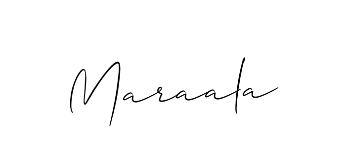 It looks lik you need a new signature style for name Maraala. Design unique handwritten (Allison_Script) signature with our free signature maker in just a few clicks. Maraala signature style 2 images and pictures png