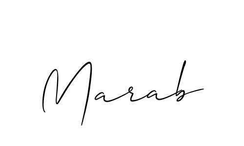 Allison_Script is a professional signature style that is perfect for those who want to add a touch of class to their signature. It is also a great choice for those who want to make their signature more unique. Get Marab name to fancy signature for free. Marab signature style 2 images and pictures png