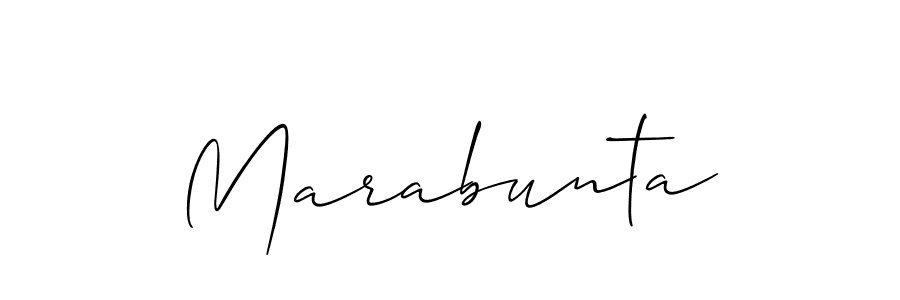 Design your own signature with our free online signature maker. With this signature software, you can create a handwritten (Allison_Script) signature for name Marabunta. Marabunta signature style 2 images and pictures png