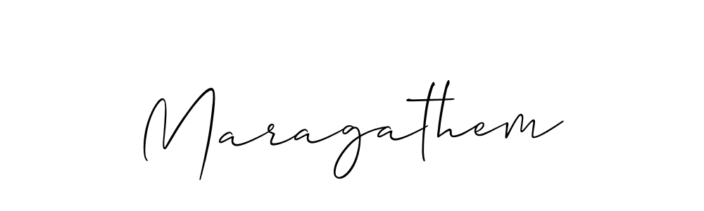 How to make Maragathem signature? Allison_Script is a professional autograph style. Create handwritten signature for Maragathem name. Maragathem signature style 2 images and pictures png