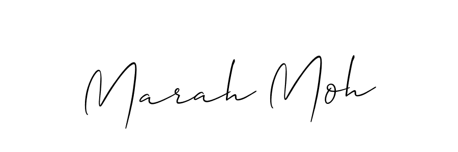 Make a beautiful signature design for name Marah Moh. With this signature (Allison_Script) style, you can create a handwritten signature for free. Marah Moh signature style 2 images and pictures png