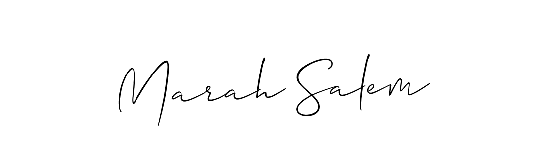 Also You can easily find your signature by using the search form. We will create Marah Salem name handwritten signature images for you free of cost using Allison_Script sign style. Marah Salem signature style 2 images and pictures png