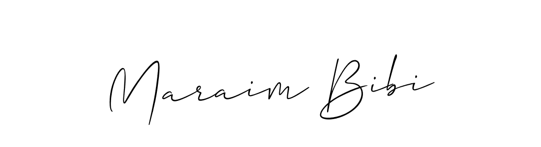 Use a signature maker to create a handwritten signature online. With this signature software, you can design (Allison_Script) your own signature for name Maraim Bibi. Maraim Bibi signature style 2 images and pictures png