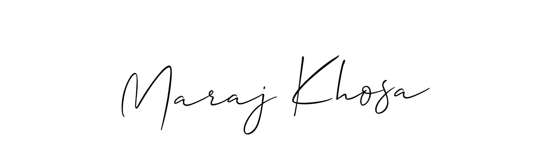 Create a beautiful signature design for name Maraj Khosa. With this signature (Allison_Script) fonts, you can make a handwritten signature for free. Maraj Khosa signature style 2 images and pictures png