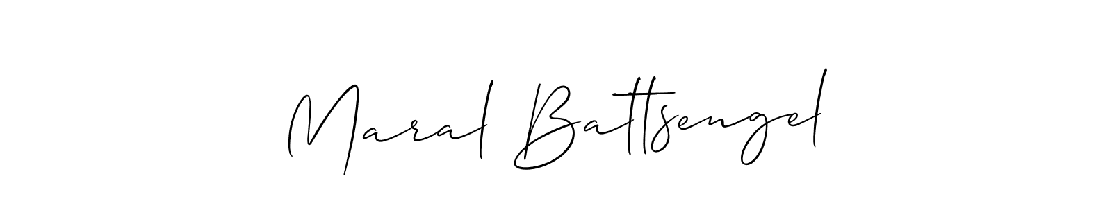 Create a beautiful signature design for name Maral Battsengel. With this signature (Allison_Script) fonts, you can make a handwritten signature for free. Maral Battsengel signature style 2 images and pictures png