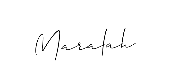 Also we have Maralah name is the best signature style. Create professional handwritten signature collection using Allison_Script autograph style. Maralah signature style 2 images and pictures png