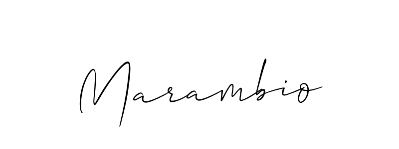 Make a beautiful signature design for name Marambio. With this signature (Allison_Script) style, you can create a handwritten signature for free. Marambio signature style 2 images and pictures png